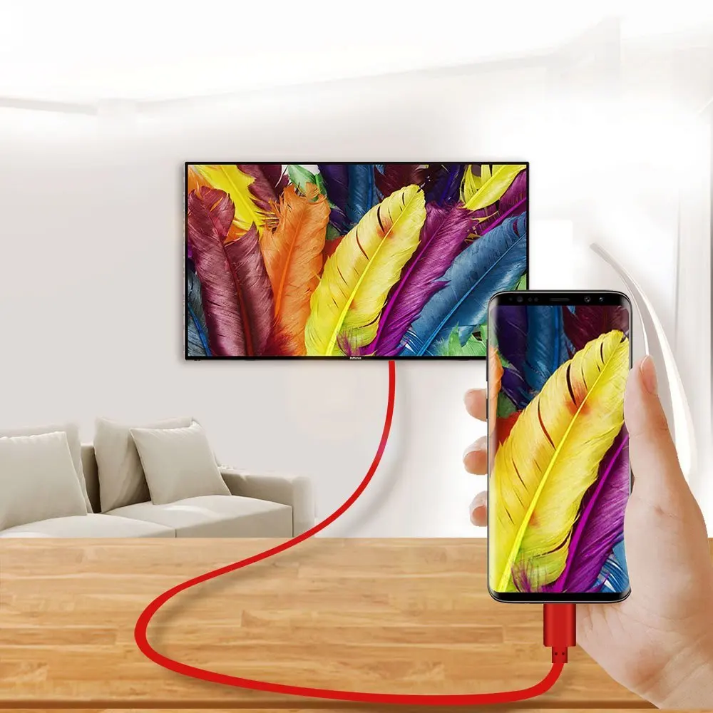 Кабель с разъемом USB C на HDMI 6 футов адаптер типа 4K @ 60 Гц для новых MacBook Pro Samsung Galaxy