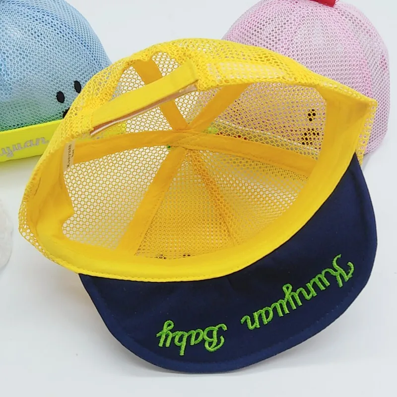 Baby cap spring and summer children's breathable mesh boy girls cute expression for 8-24M | Детская одежда и обувь