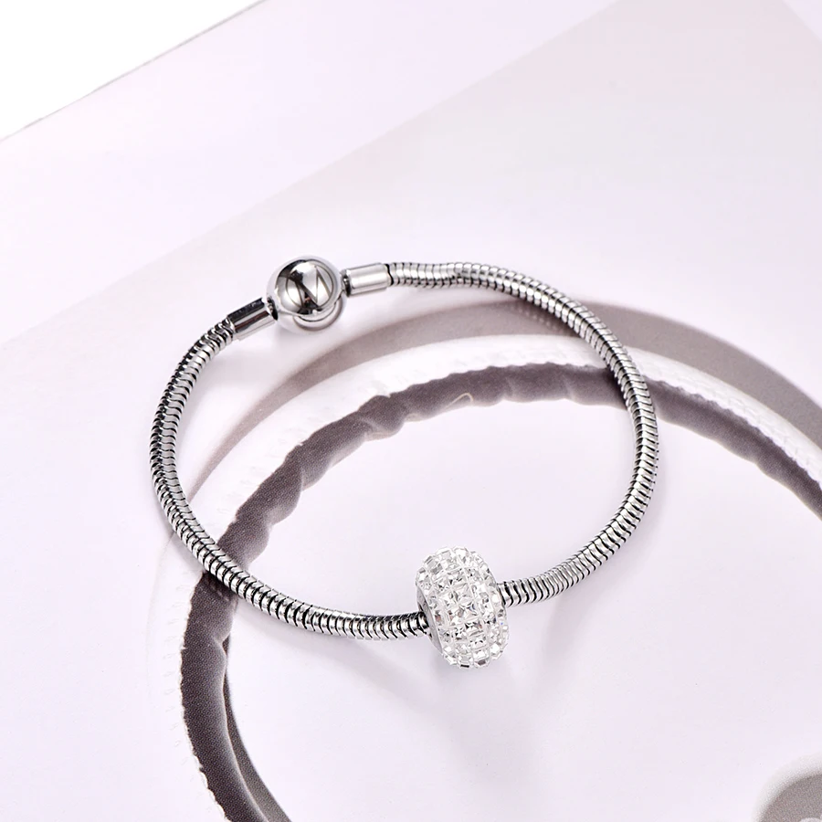 Браслет из круглых бусин Swarovski с настоящими кристаллами новый модный