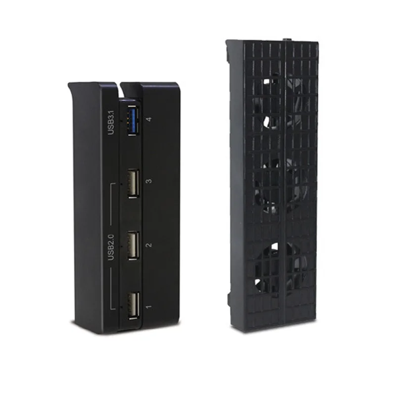 Тонкий кулер для PS4 с USB внешним 3 Fan Super Turbo + Slim 4 порта концентратор адаптер консоль