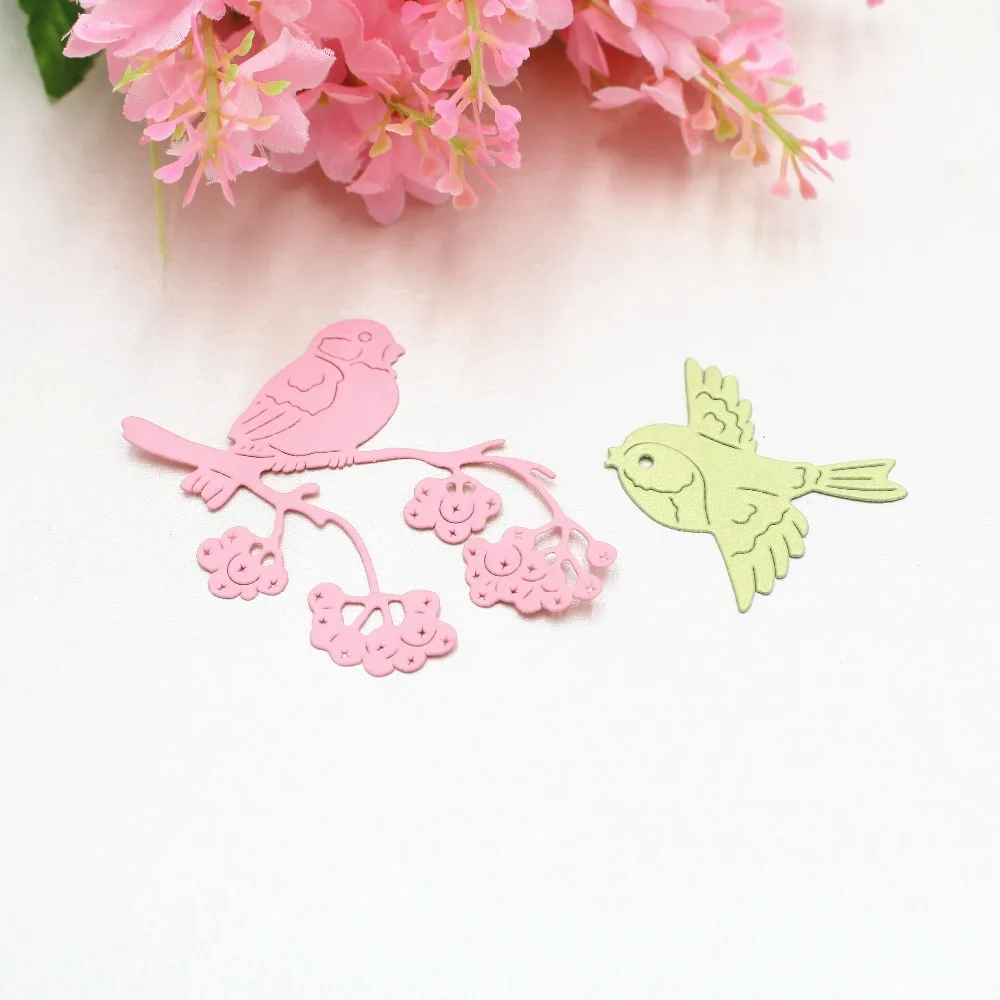 Birds and trees die cut DIY Scrapbooking Photo Album Paper Card Craft Cute Embossing Metal Cutting Dies Stencils Scrapbooking