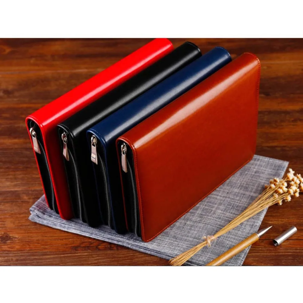 Ежедневный держатель ручки для карточек A5 2018 кожаный карточек|leather padfolio|a5