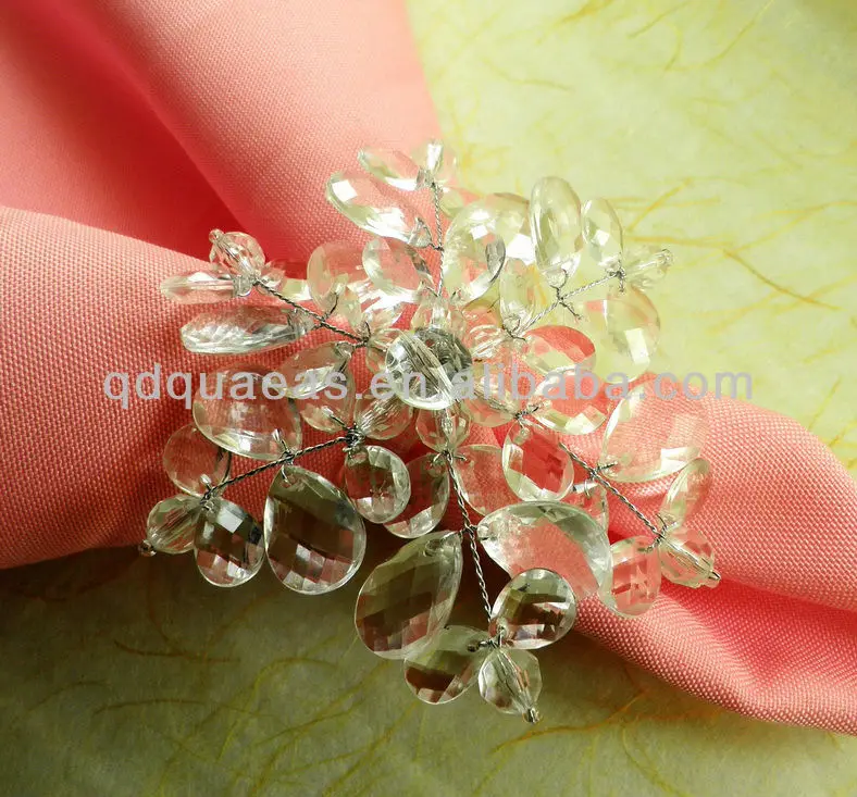 

beaded wedding napkin ring, napkin holder, decoration napkin ring