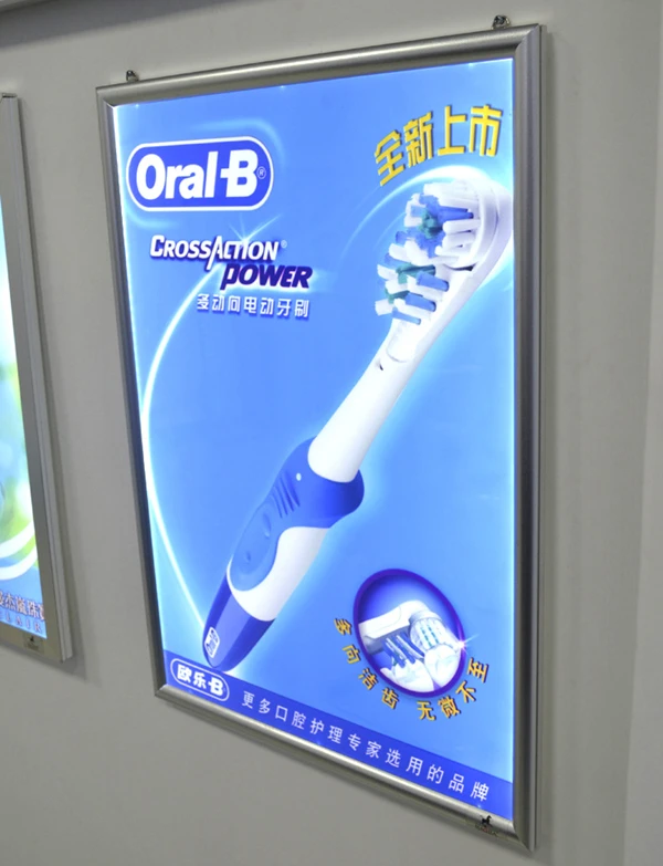 Edgelit светодиодная лазерная гравировка рамка с подсветкой очень тонкая постерная