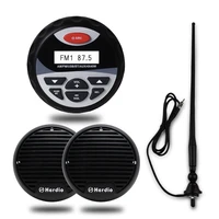 waterproof marine radio bluetooth mp3 player stereo audio for motorcycle boat spa utv atv 3 inch outdoor speakers black antenna