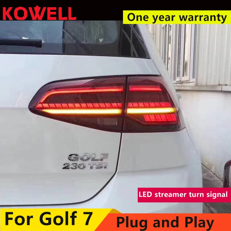 KOWELL стайлинга автомобилей для VW Golf 7 задних сигнальных огней, 2013- Golf7 MK7 светодиодный задний фонарь DRL+ тормоз+ Парк+ сигнальный светодиод