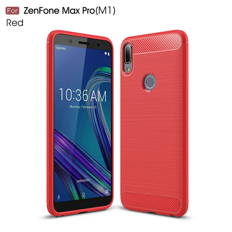 Углеродного волокна матовый Силиконовый чехол на телефон zenfone max pro zb601kl случае
