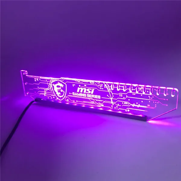 Pink(Remark NO.) Кронштейн для видеокарты RGB(12 В)/Aurora(5 В), синхронизация AURA, стоячий светильник, защита от загрязнения, поддержка партнеров, шасси, светодиодный VGA, ASUS - Цвет лезвия: Pink(Remark NO.)