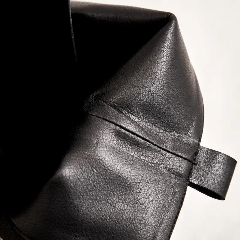 TAOFFEN Women Flats Boots Genuine Leather Winter Zipper Woman Shoes Rivets Knee High Fashion Warm Knight Size 34-40 | Обувь