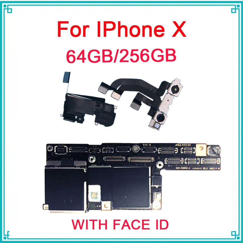 Оригинальная разблокированная материнская плата для iPhone X 64 Гб 256 ГБ с чипами