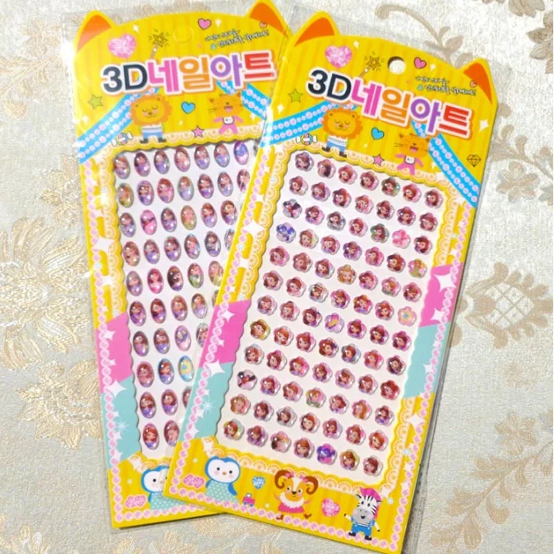 84 шт/лист милые Мультяшные акриловые бриллиантовые наклейки детские со стразами
