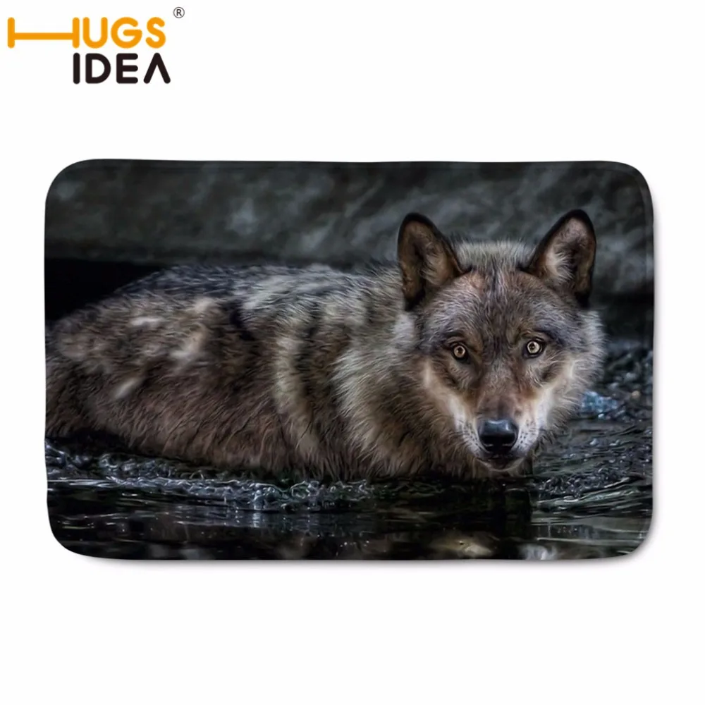 Коврик для ванной HUGSIDEA Wolf впитывающий мягкий Противоскользящий коврик комнаты