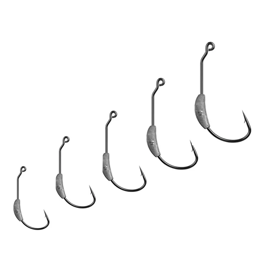 20 штук рыболовные Кривошип крючки с Lead Jig Head Крюк Приманка жесткая приманка