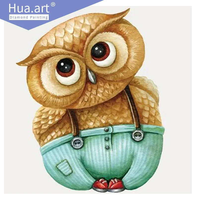 Алмаз живопись алмазная вышивка большие глаза совы мультфильм милый дети