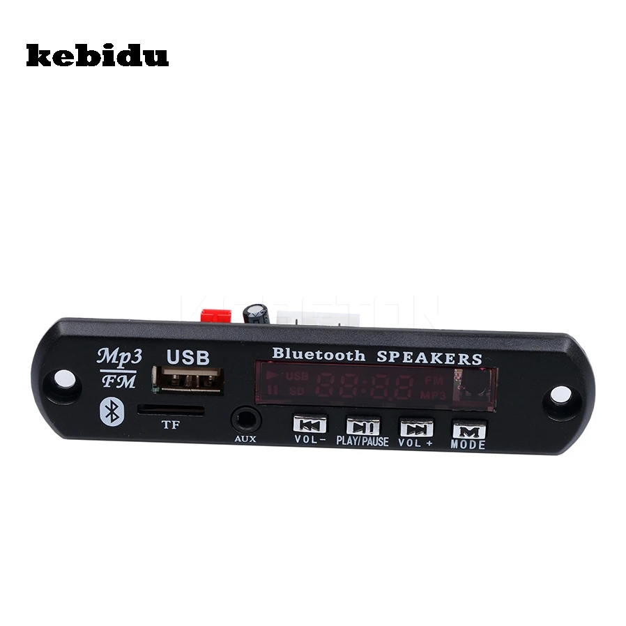 Kebidu беспроводной Bluetooth 12 в MP3 WMA декодер плата аудио модуль USB TF радио для