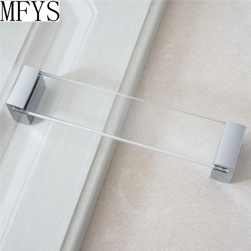 Стеклянные дверные ручки для кухонного шкафа 6 3 дюйма комод выдвижной ящик ручка