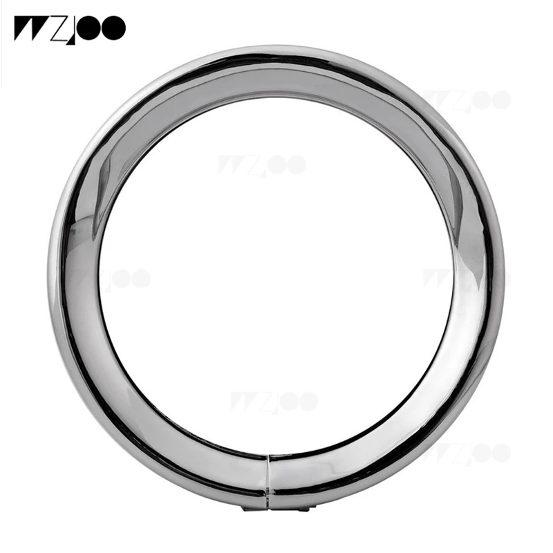 Motorcycle 7 inch Chrome Headlight Headlamp Trim Ring ForUniversal motorcycle Touring Road King Glide Street and Tri |