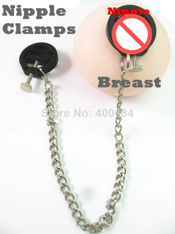 

Chained BDSM Nipple Clips Clamps Bondage Gear Tits Torture Device Black Plastic Adult Sex Toys 5pcs/lot YC-NC005