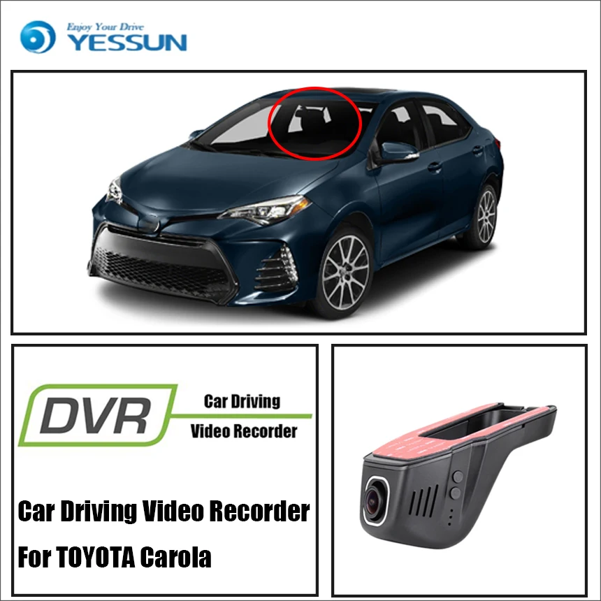 Автомобильный видеорегистратор YESSUN фронтальная камера цифровой для TOYOTA Carola HD 1080P