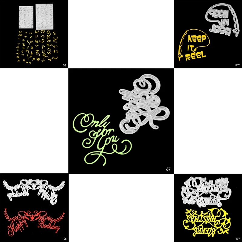 

ZhuoAng Letters cutting DIY Scrapbook Album Decoration Supplies Clear Stamp DIY Paper Card
