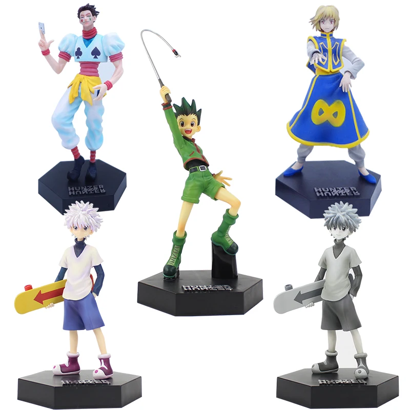 24 см Hunter X Gon Freecss Killua Zoldyck ПВХ экшн-Фигурки игрушки Illumi Kulolo lushilufelu |