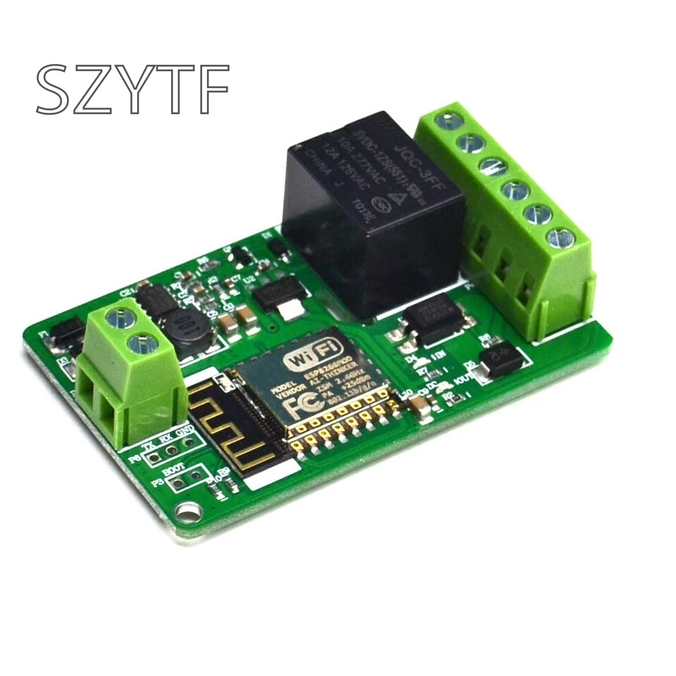 Новое поступление 1 шт. зеленый ESP8266 10A 220 в сети реле wifi модуль вход DC 7 В ~ 30 65x40x18 мм