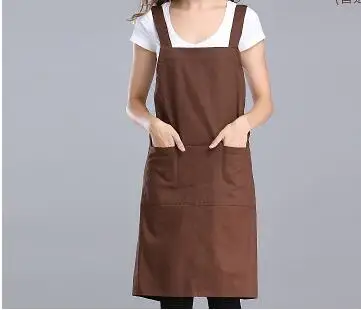 Модная одежда хлопок фартук Маникюр кухонный фартук - Цвет: Short style