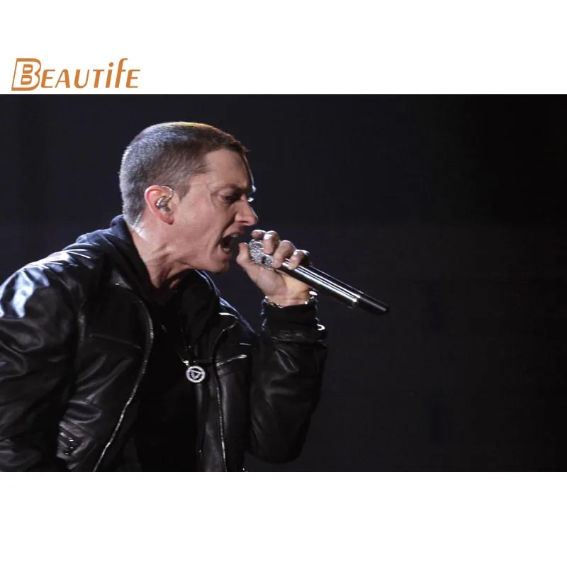 Горячая Распродажа индивидуальный постер Eminem для украшения дома Модный Шелковый