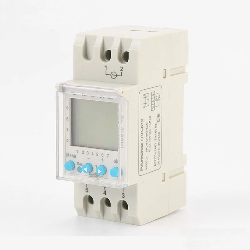 Еженедельный переключатель времени AC220V 110V 16A 20A 30A Многофункциональный din рейка