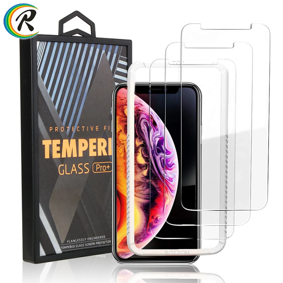 Закаленное стекло для iPhone XS Max XR 7P/8P защитный чехол дружественная Защитная пленка