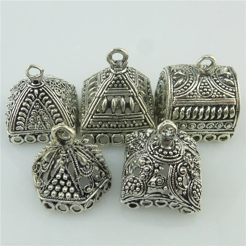 Винтажный квадратный кулон в форме лепестка с бусинами 5 кратный микс|filigree pendants|f