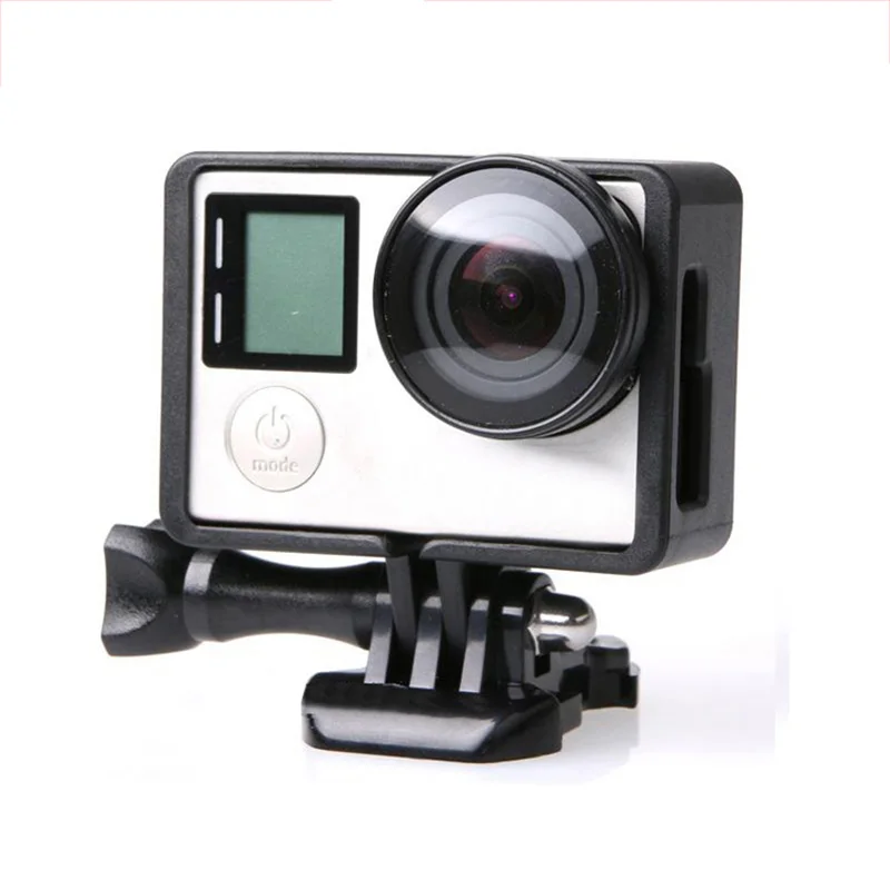 Аксессуары для GoPro Hero 4 3 + защитный чехол с рамкой корпус Видеокамеры экшн камеры Go