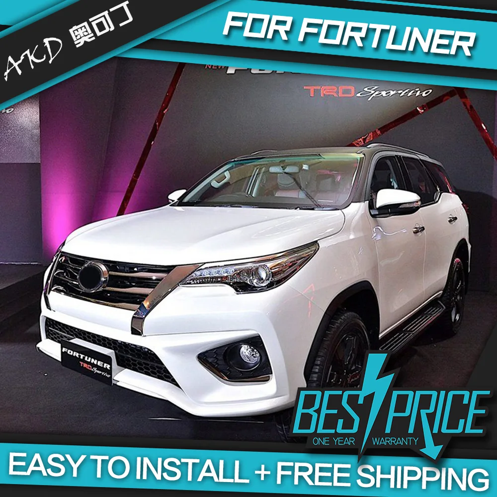 Автомобильный Стайлинг для Fortuner фары 2016 2018 светодиодный задний фонарь DRL