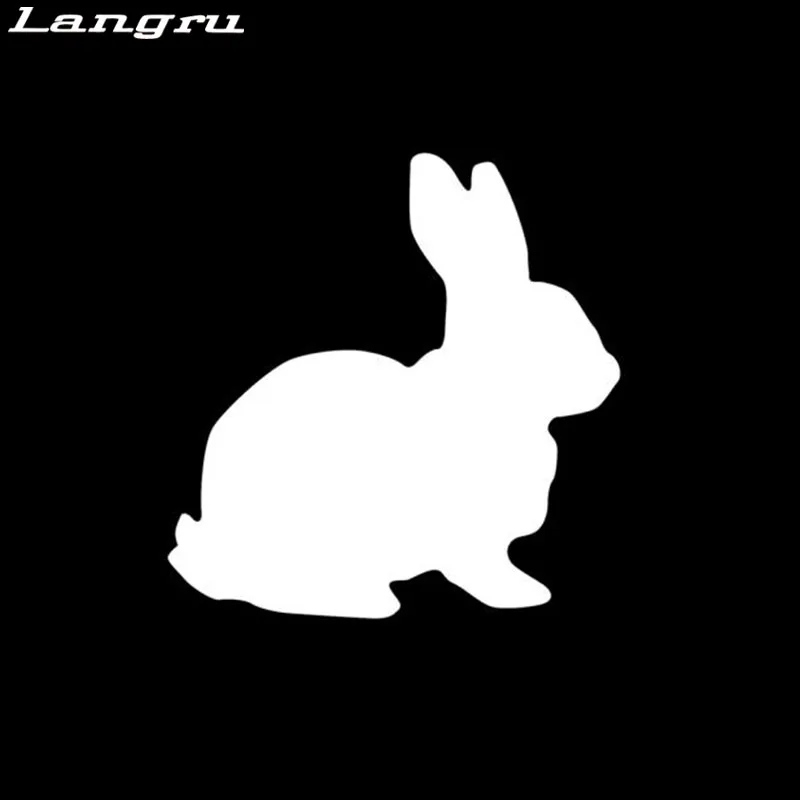 Langru кролик Наклейка виниловая Милая наклейка в виде животных для автомобиля