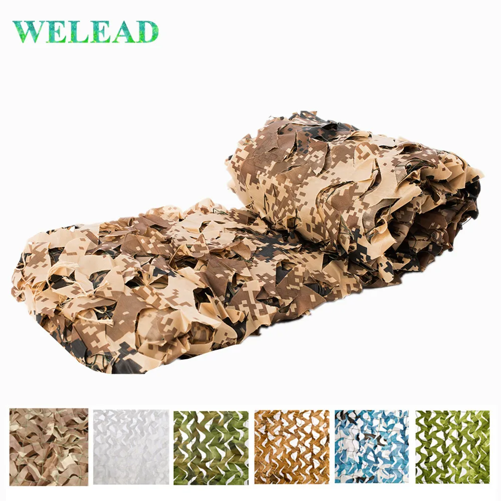 WELEAD 1 5x7 усиленный камуфляж сетка пустыня цифровая армейская охота на Камо