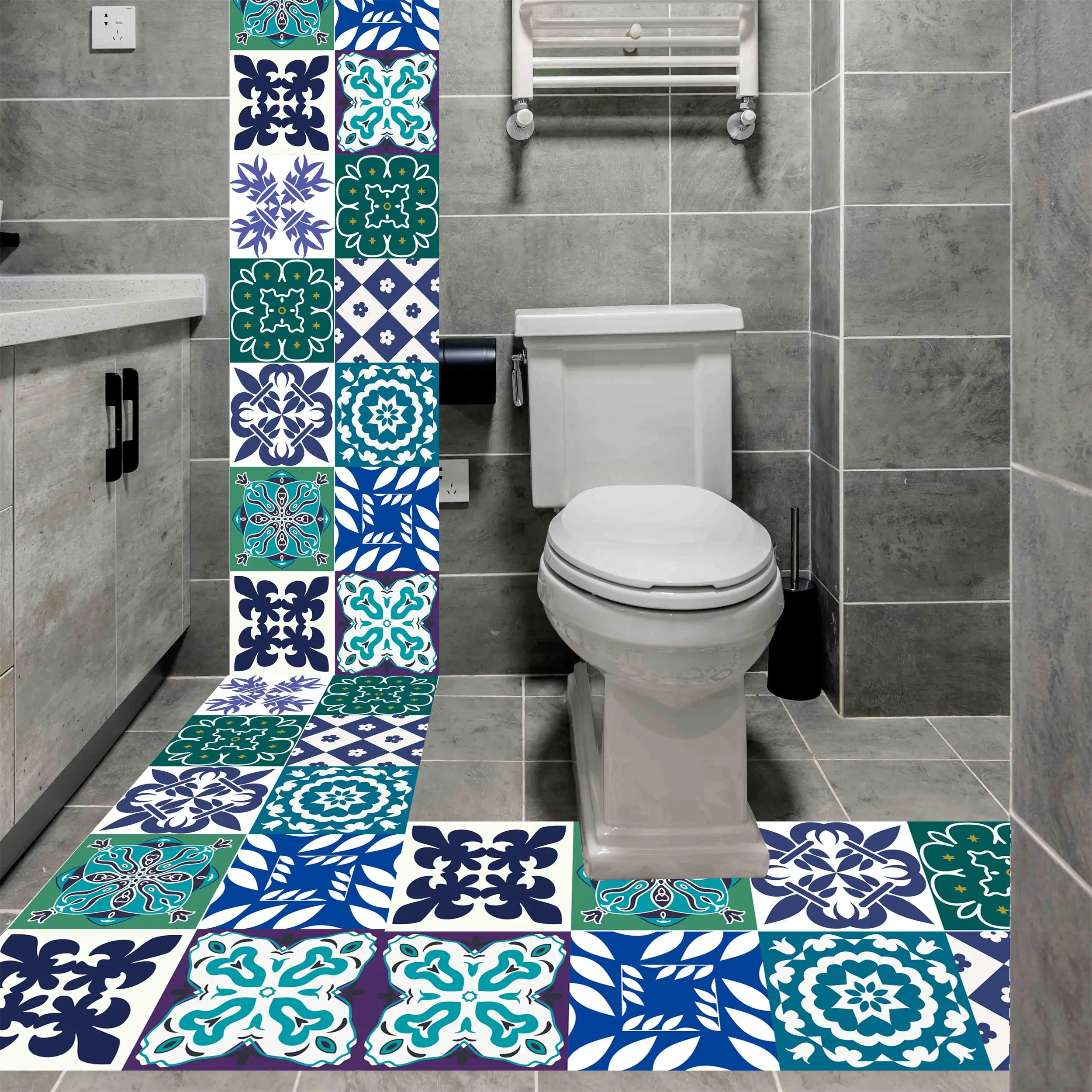 Марокканский Стиль креативный узор плитка наклейка на стену спальня шкаф постер