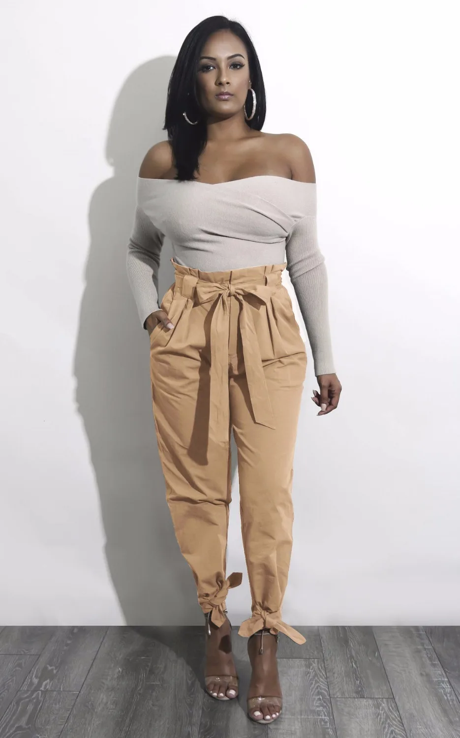 Solid Color Casual Long Trousers Women Summer Pencil Pants S-2XL