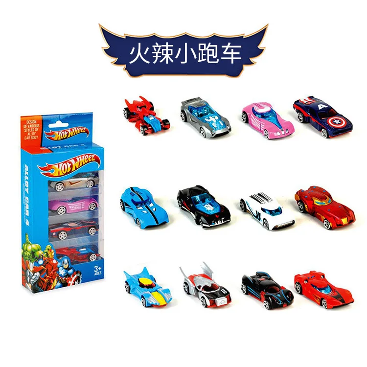 Новая модель 4 шт. 1: 64 Hot Wheels мини гоночная модель игрушки детские игрушки сплав раздвижные карманные тележки