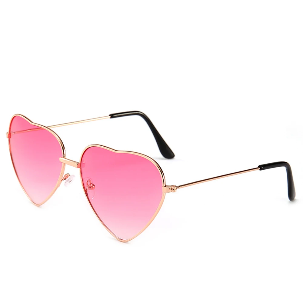 

KLASSNUM New Women Fashion Heart Shape Glasses Frame Reflective Ties Sunglasses Festival Party Eyewear for Dropshipping