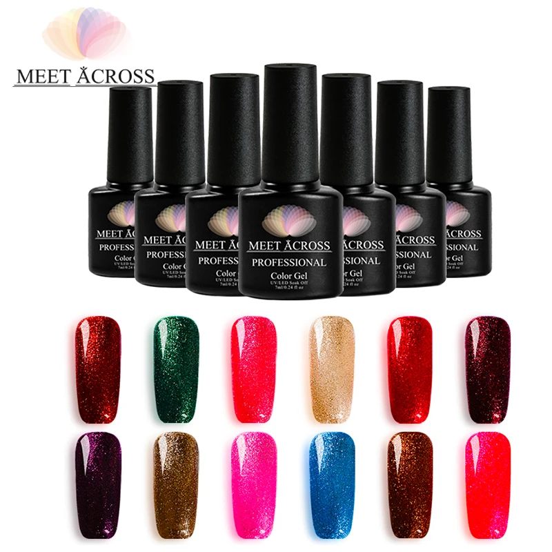 Блестящий блестящий платиновый гель-лак для ногтей 7 мл уф-светодиодный