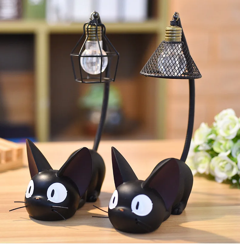 Magic Cat Night Light LED Night Lamp Creative Resin Cute Animal Room Corridor Bedroom Ornaments Home Decoration Gift