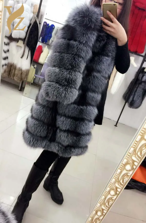 Настоящий натуральный мех, шуба из серебристого лисьего меха, теплые полоски, зимняя горловина,, толстые куртки из лисьего меха, меховые пальто высокого качества