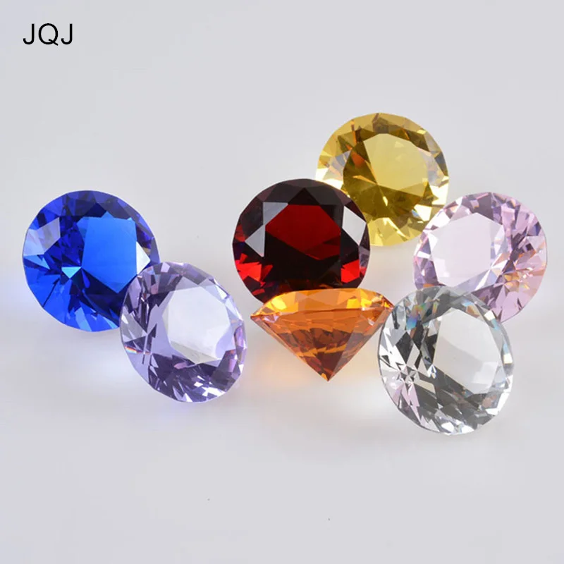 JQJ Кристалл стекло Diamond 3 см Ремесло Подарки пресс папье shimmer и блеск драгоценные