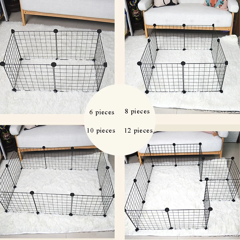 Petshy DIY ограждения для домашних животных клетка для собак манеж железная сетка для кошек щенков питомник дом комбинация животное птица кролик игровая комната