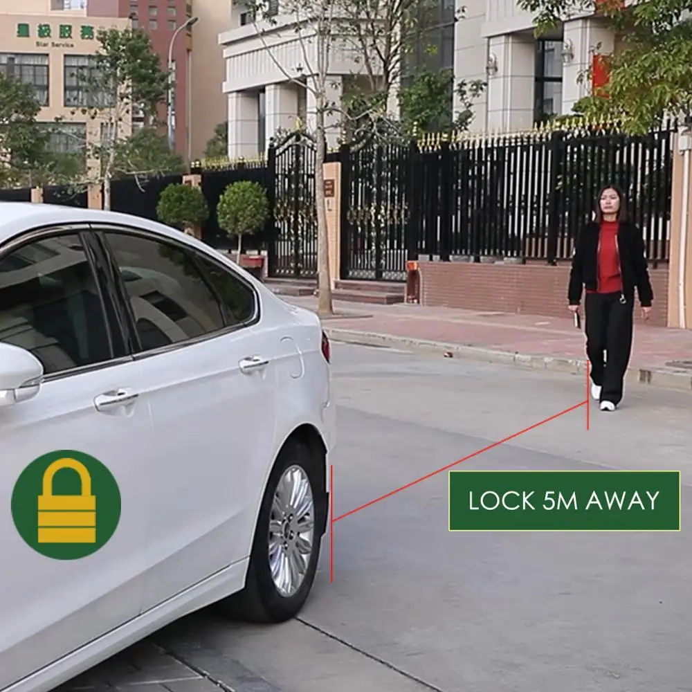 MACTAK PKE Smart Key Автомобильная сигнализация с дистанционным двигателем Автоматическая блокировка после ухода смартфон Дистанционный Запуск Стоп
