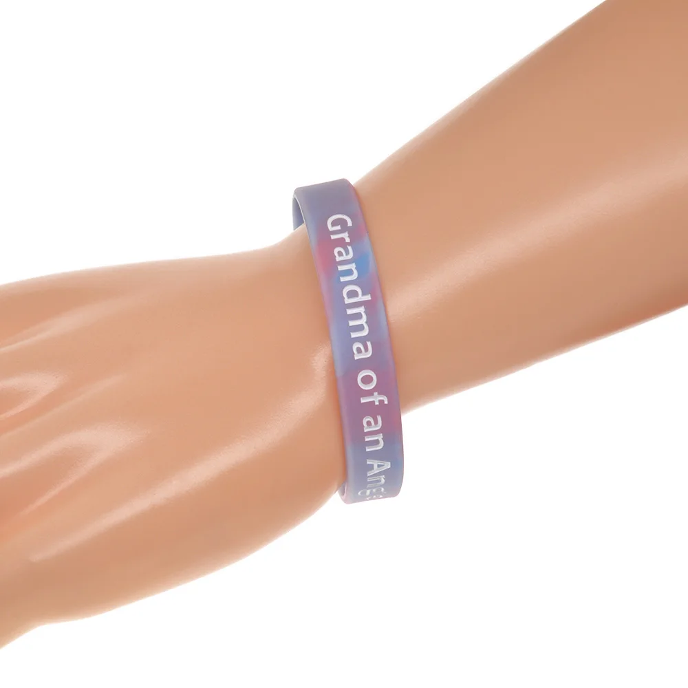 1 шт. силиконовый резиновый браслет с гравировкой логотипа бабушки