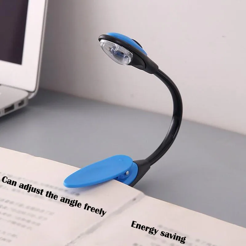 Мини-светодиодный лампа для чтения на прищепке-на гибкой книжной лампе