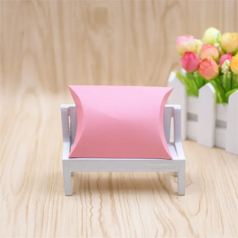 10/20pcs Dragees Candy Box Bag New Craft Paper Pillow Shape Wedding Mariage Favor Gift Pie Party Bags Eco Friendly Kraft | Дом и сад