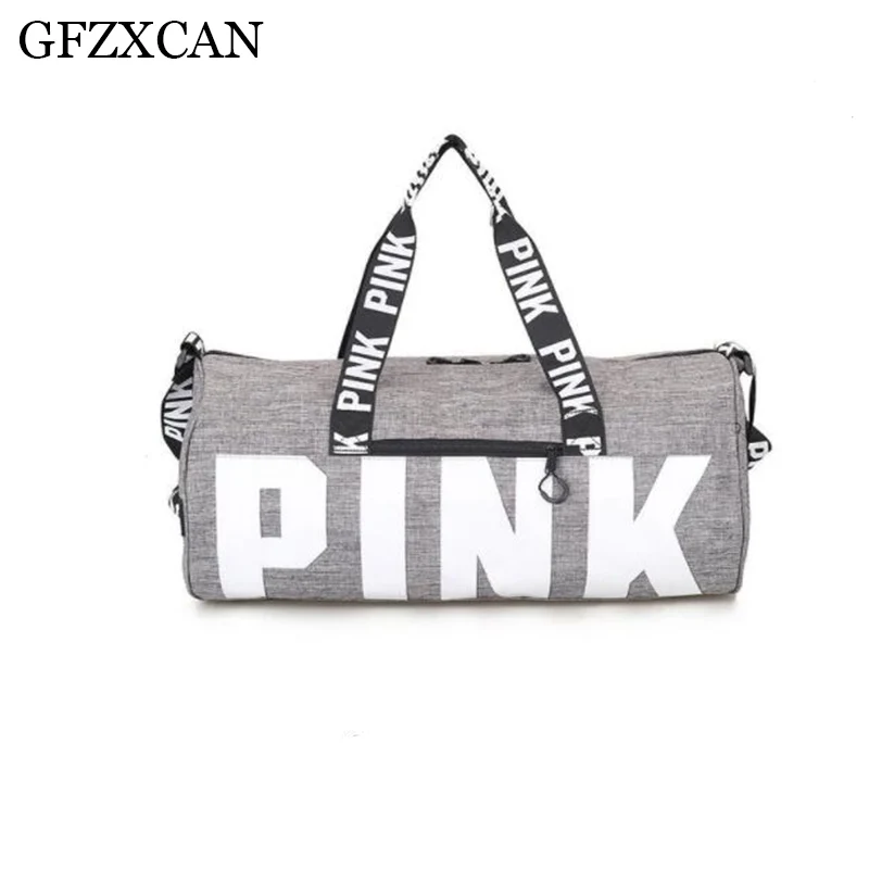 GFZXCAN брендовая Новая женская модная Дорожная Спортивная сумка с розовыми буквами
