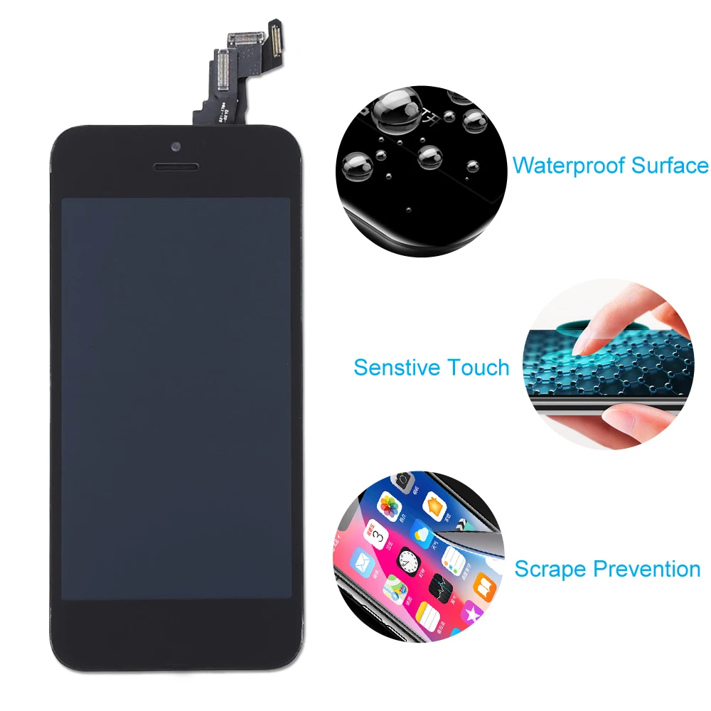 Для iPhone 5C сенсорный экран дигитайзер дисплей полная сборка полный Замена для с